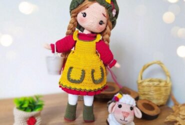 Shepherdess and Lamb