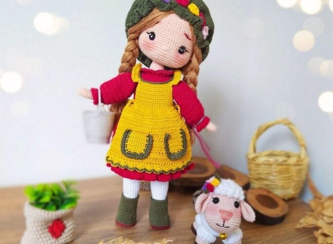 Shepherdess and Lamb