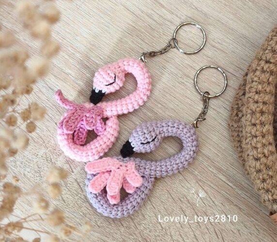 Flamingo Keychains