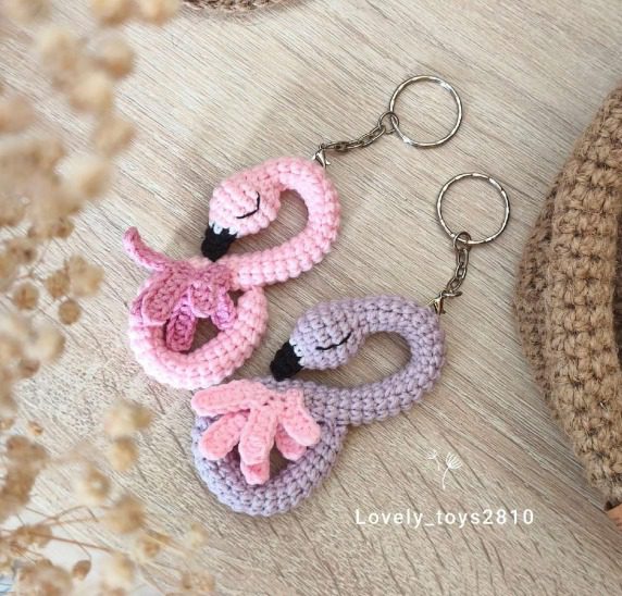 Flamingo Keychains